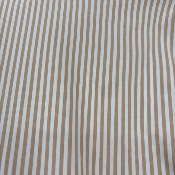 Chico's Tiered Maxi Dress Dress Size 12 Tan White Stripe Cotton Blend Belted - Picture 11 of 12